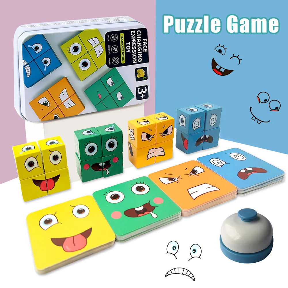 Expression Face Change Puzzles