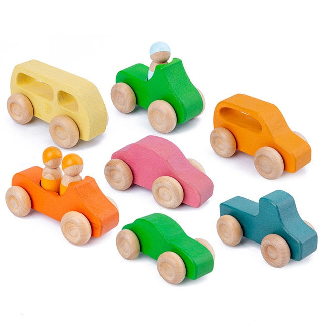 Rainbow Montessori Blocks Wooden Toys - Little Smart Minds Little Smart Minds Model 4 Little Smart Minds