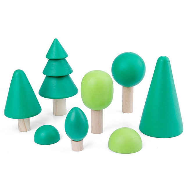 Rainbow Montessori Blocks Wooden Toys - Little Smart Minds Little Smart Minds Model 5 Little Smart Minds