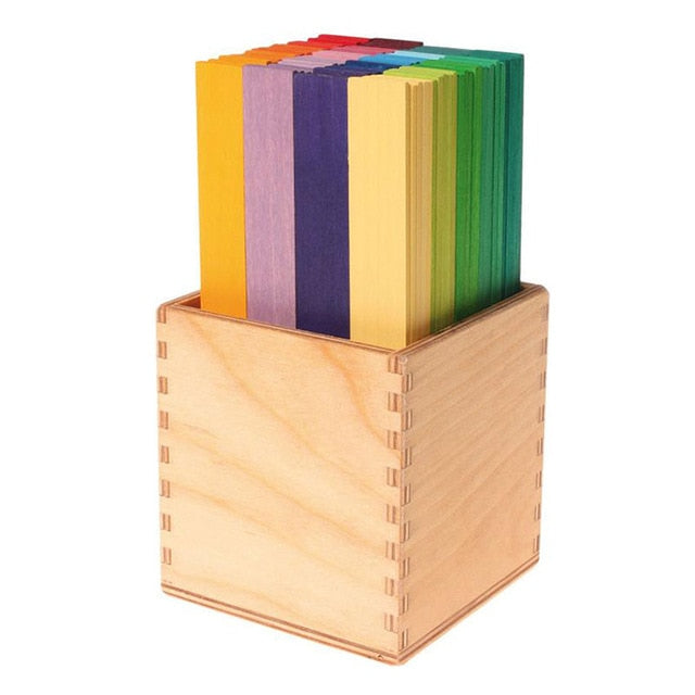 Rainbow Montessori Blocks Wooden Toys - Little Smart Minds Little Smart Minds Model 20 Little Smart Minds