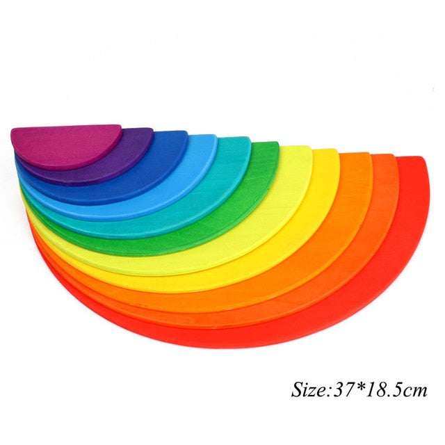 Rainbow Montessori Blocks Wooden Toys - Little Smart Minds Little Smart Minds Model 15 Little Smart Minds