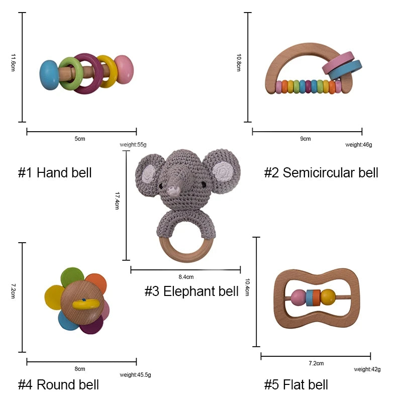 Wooden Chew Handheld Toys