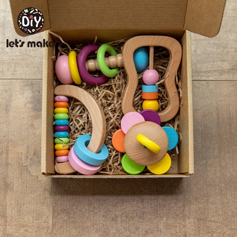Wooden Chew Handheld Toys