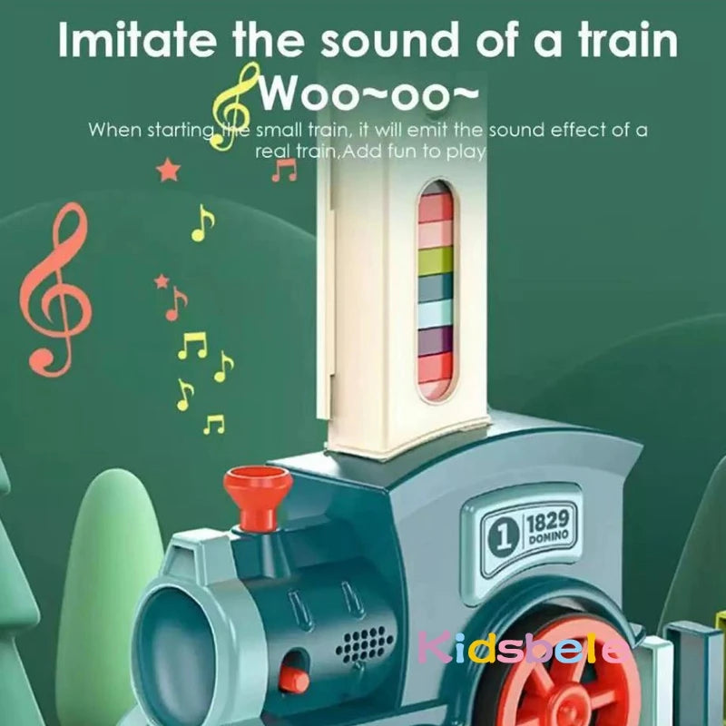 Electric Domino Train Car Set with Sound & Light