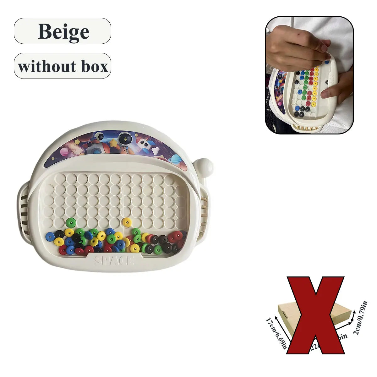 Magnetic Doodle Board with Pen & Beads