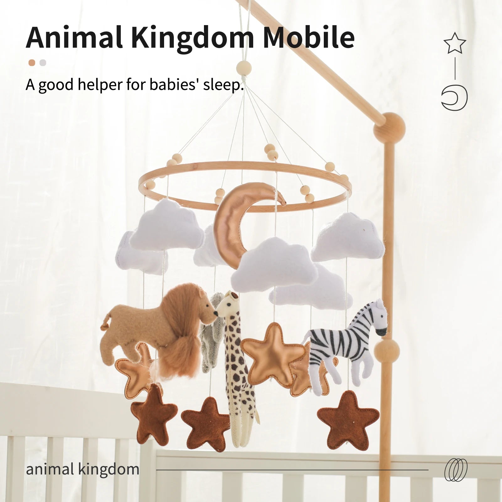 Wooden Hanging Bed Bell Crib
