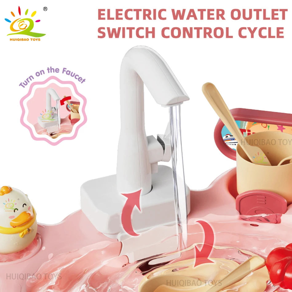 Electric Dishwasher With Running Water Play Set