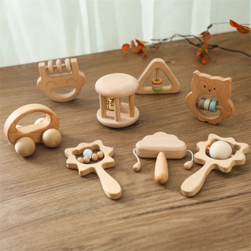 Wooden Chew Handheld Toys