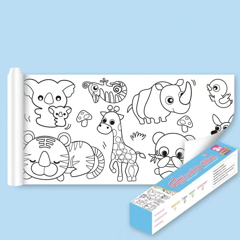 DIY Coloring Paper Roll Color Filling Paper