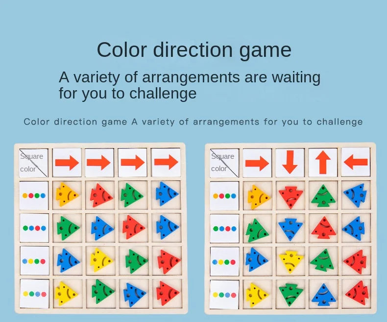 Montessori Wooden Direction and Match Game