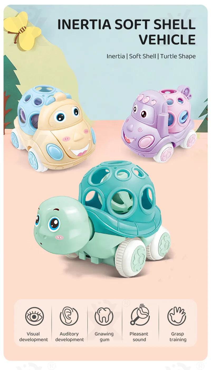 Soft Rubber Push and Go Vehicles