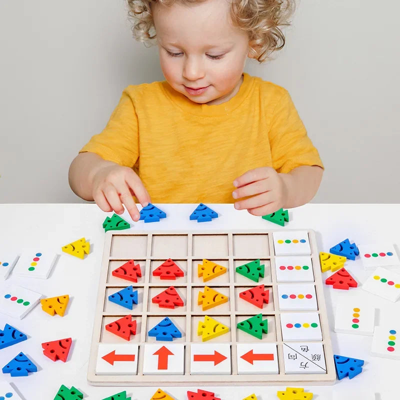 Montessori Wooden Direction and Match Game