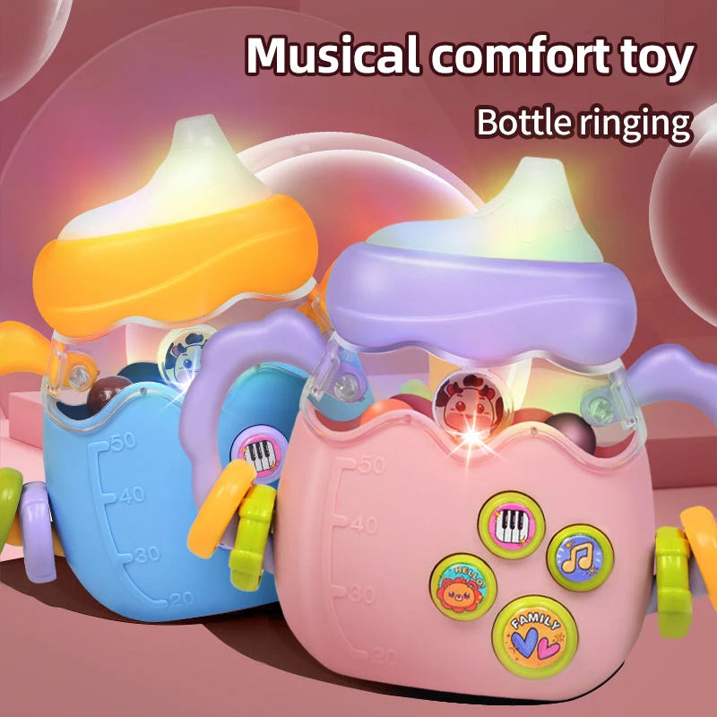Baby Bottle Toy with Musical Rattle Teether