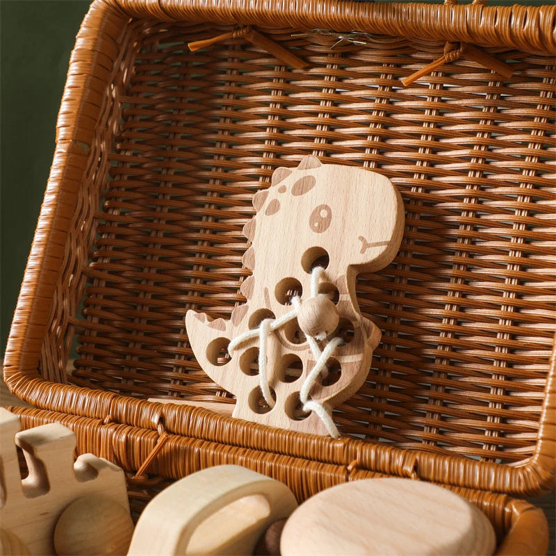 Wooden Chew Handheld Toys