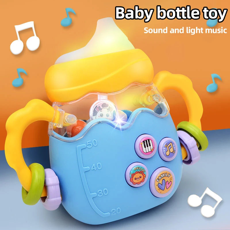Baby Bottle Toy with Musical Rattle Teether
