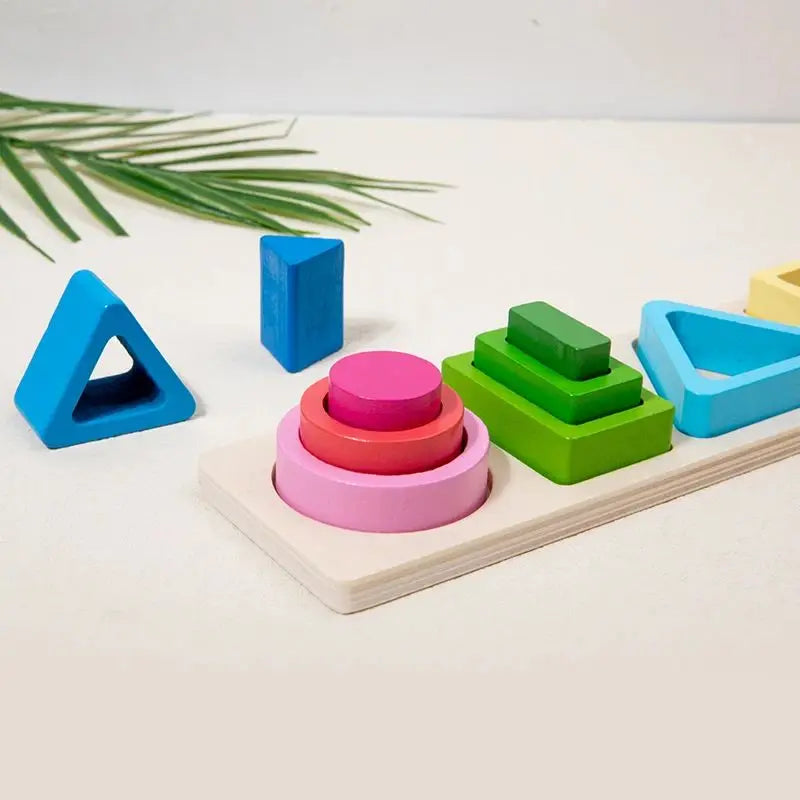 Montessori Wooden Sorting and Stacking Toys