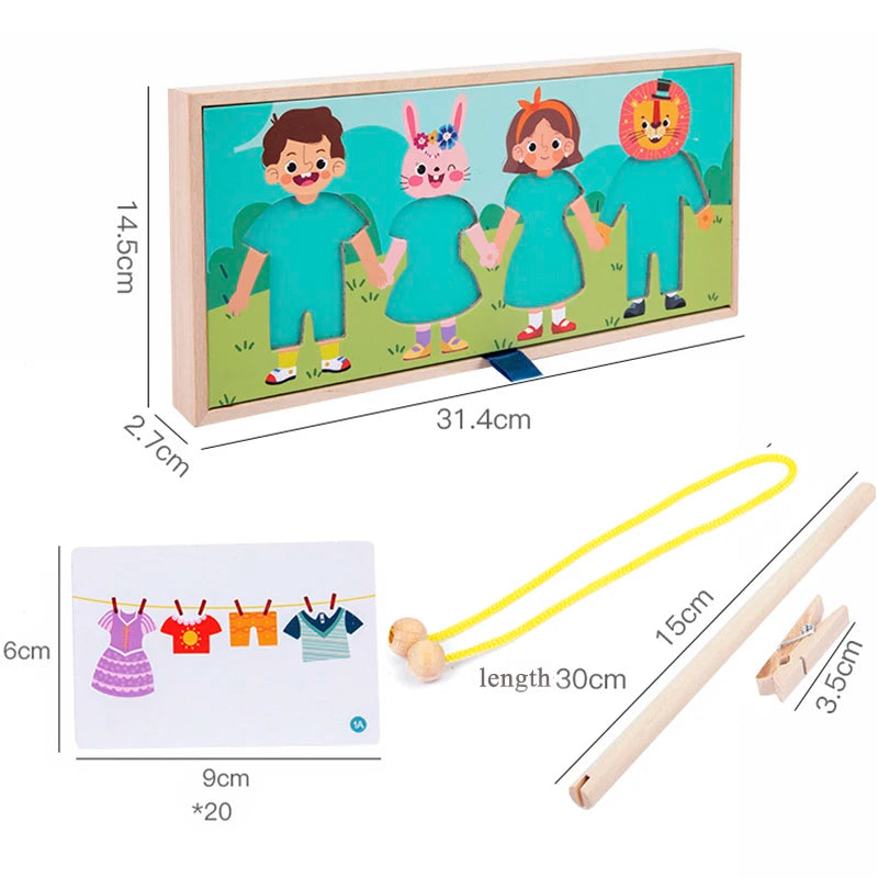 Drying Rack Clothes Dress-Up Puzzle