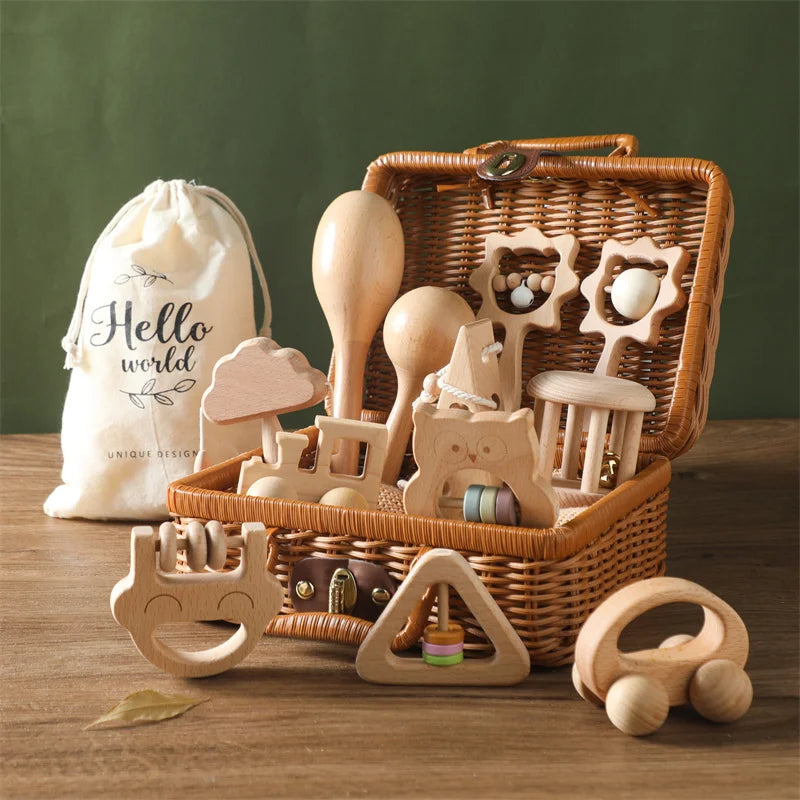 Wooden Chew Handheld Toys