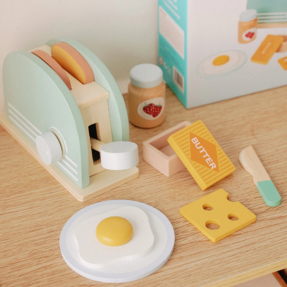 Wooden Toaster Machine Playset