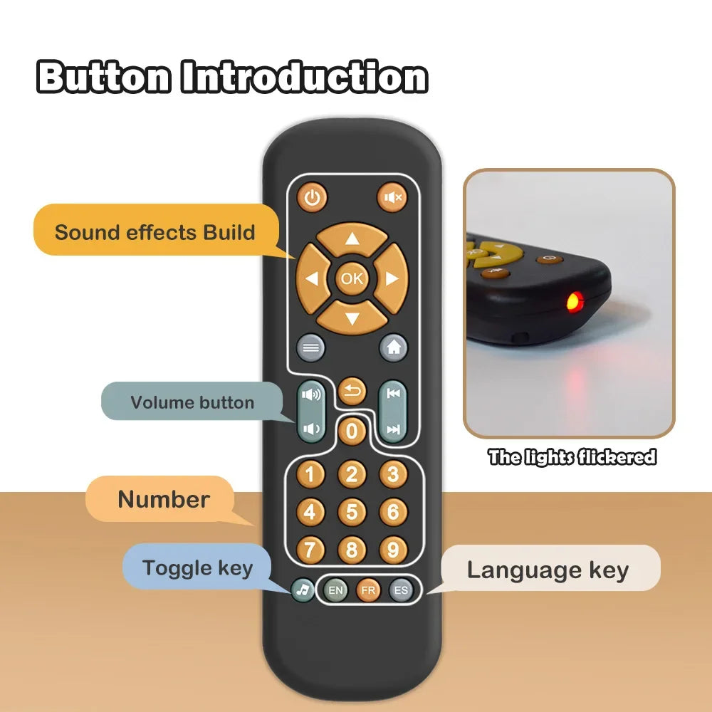 Infant Simulation TV Remote Control Toys with Music and Light