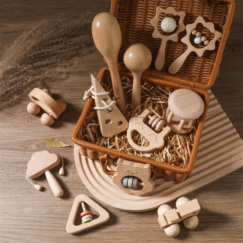 Wooden Chew Handheld Toys