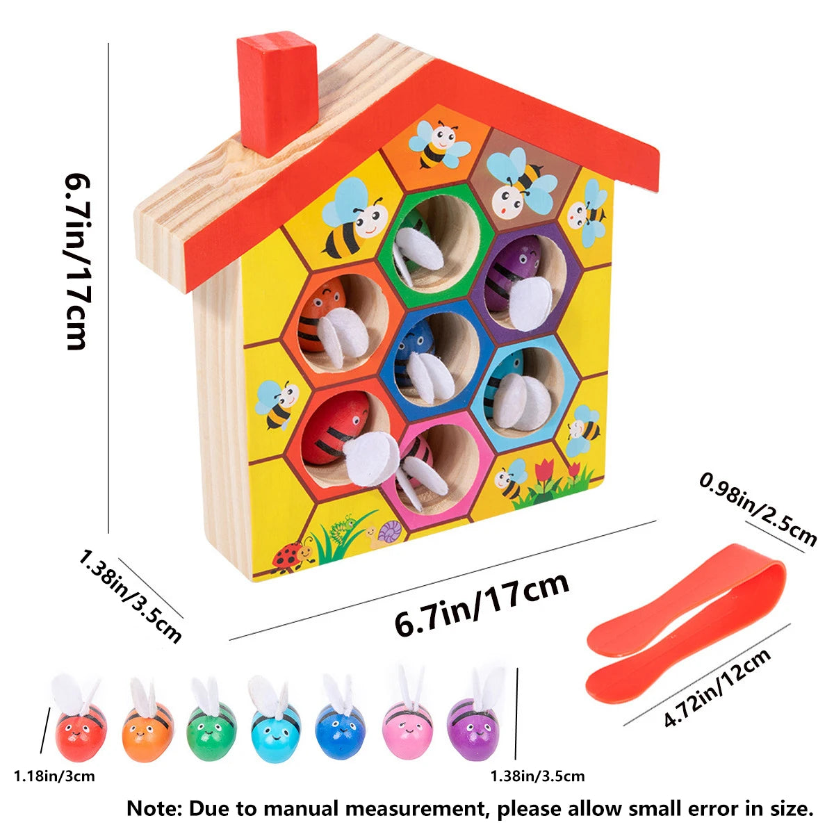 Wooden Bee Hive Matching Game