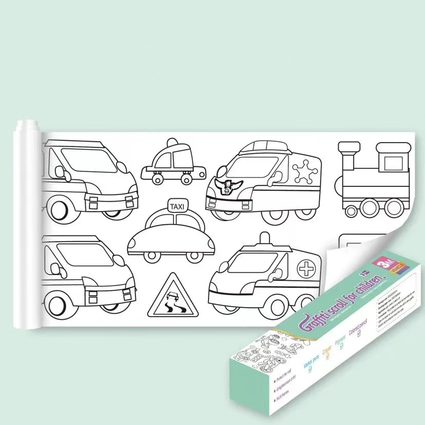 DIY Coloring Paper Roll Color Filling Paper