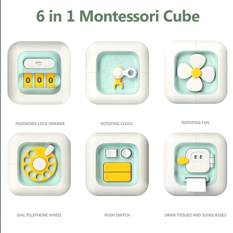 6 in 1 Montessori Fidget Cube
