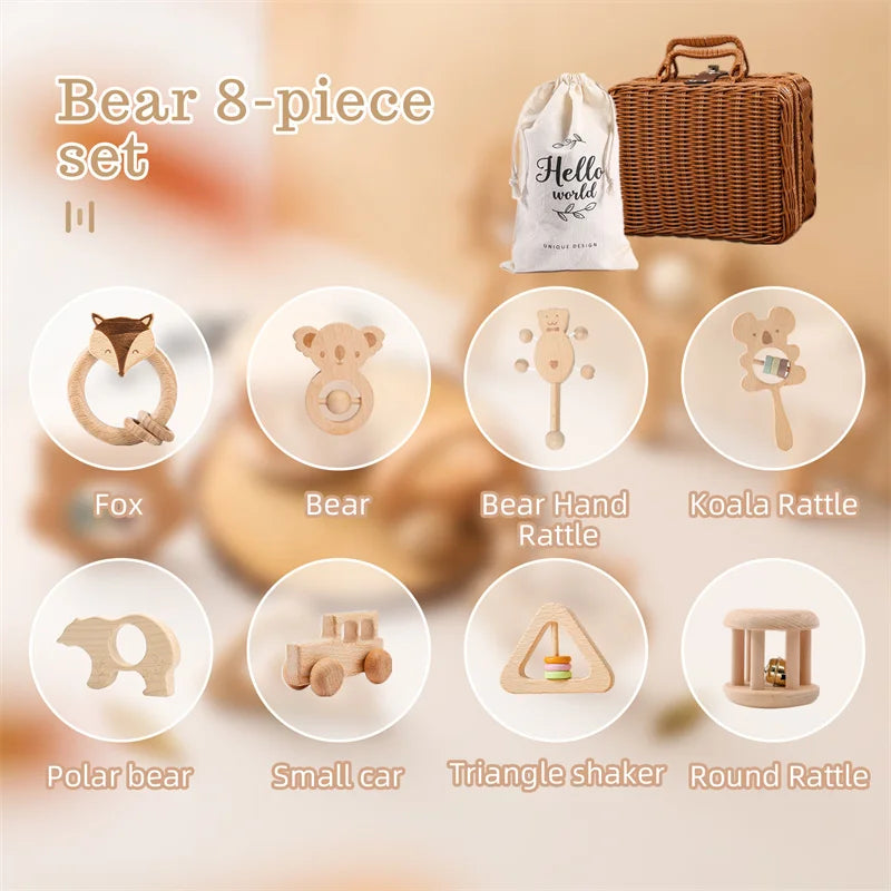 Wooden Chew Handheld Toys