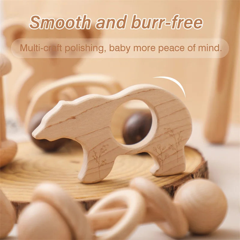 Wooden Chew Handheld Toys