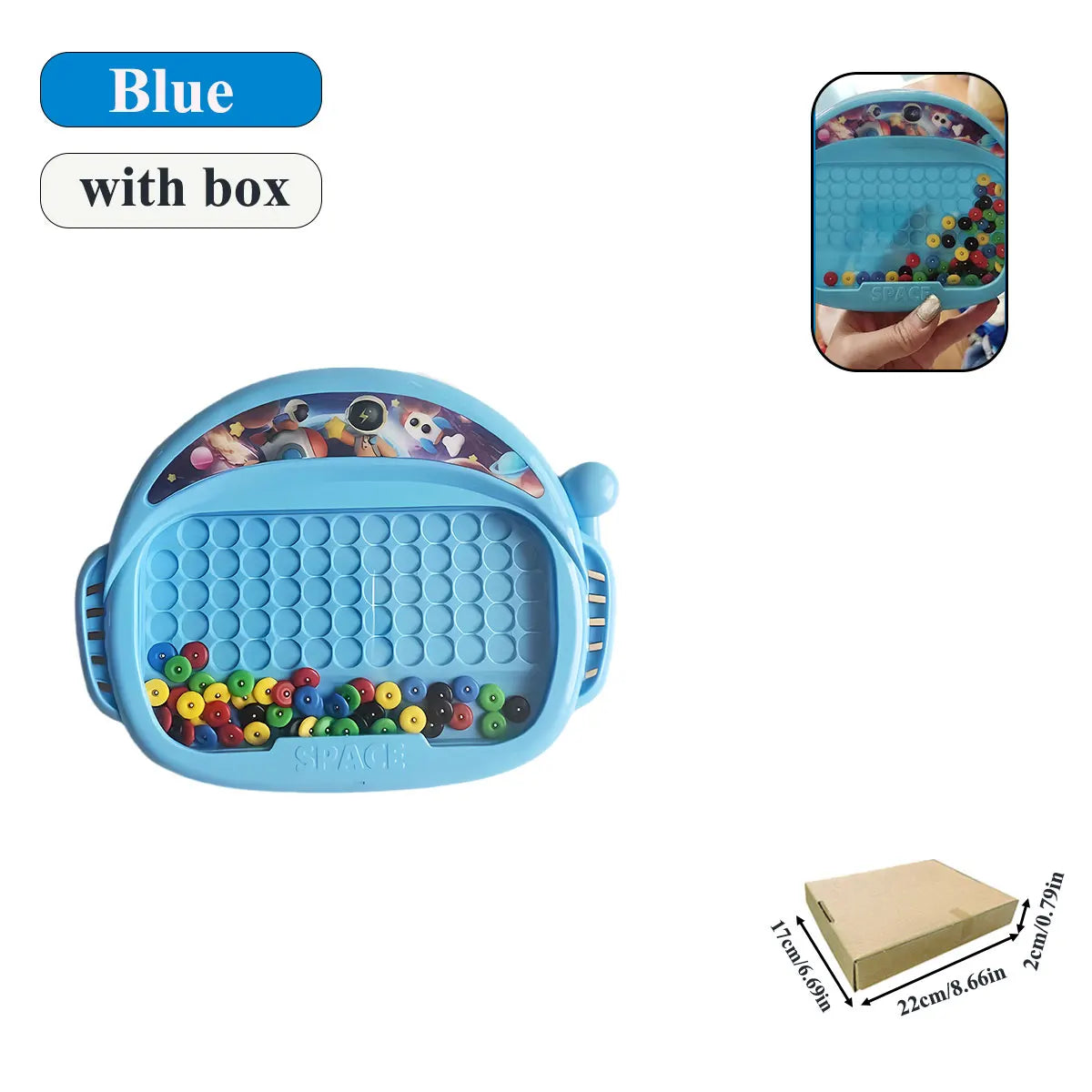 Magnetic Doodle Board with Pen & Beads