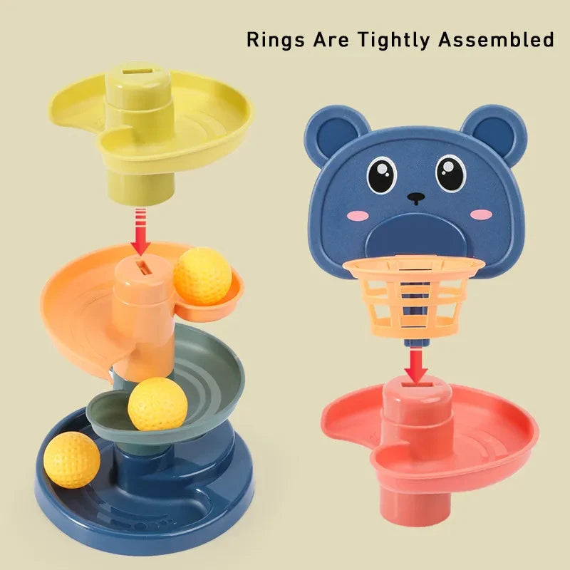 Montessori Toy Rolling Ball Tower