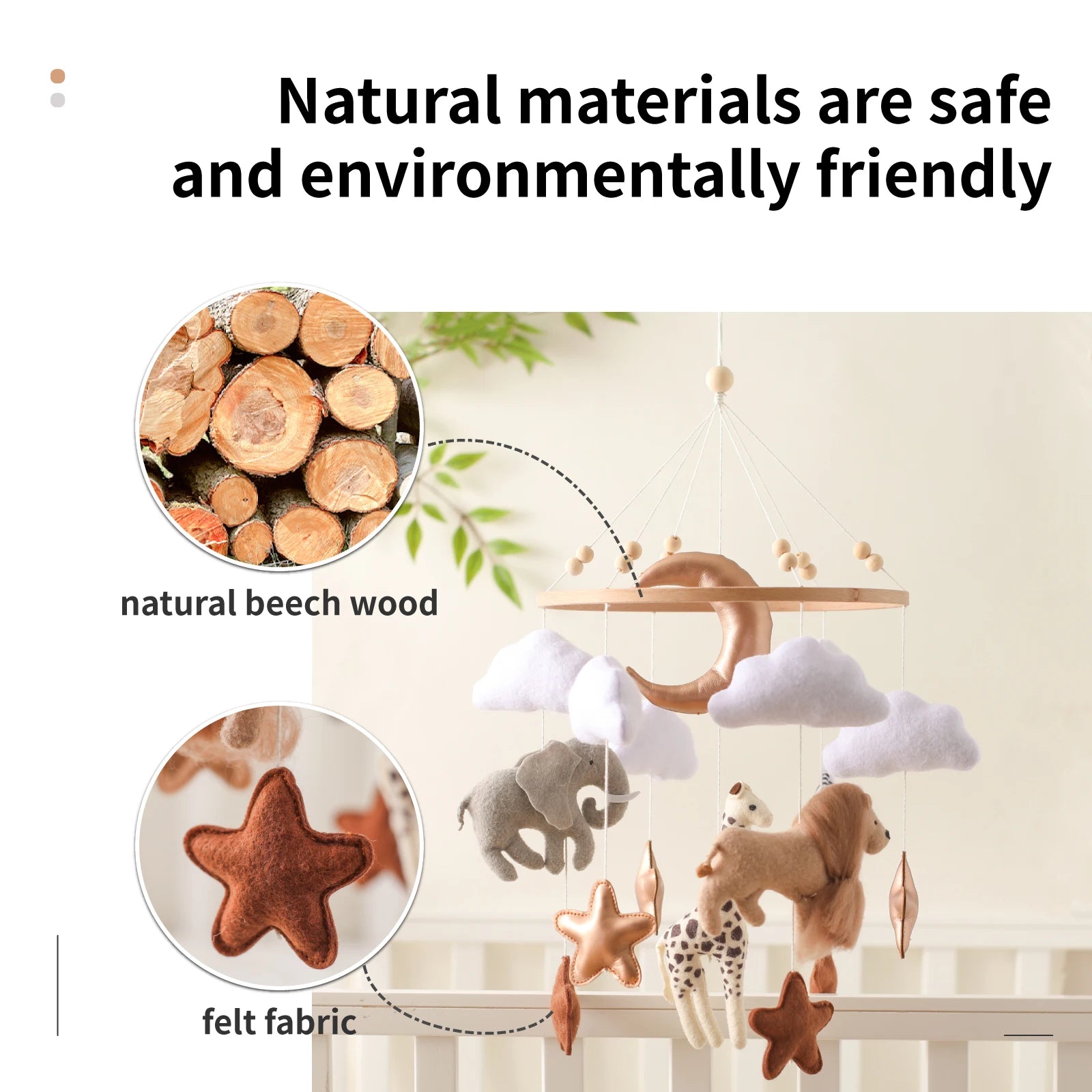 Wooden Hanging Bed Bell Crib