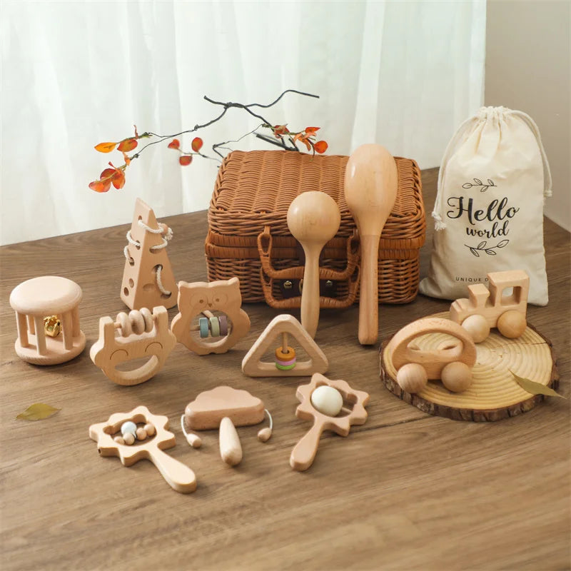 Wooden Chew Handheld Toys