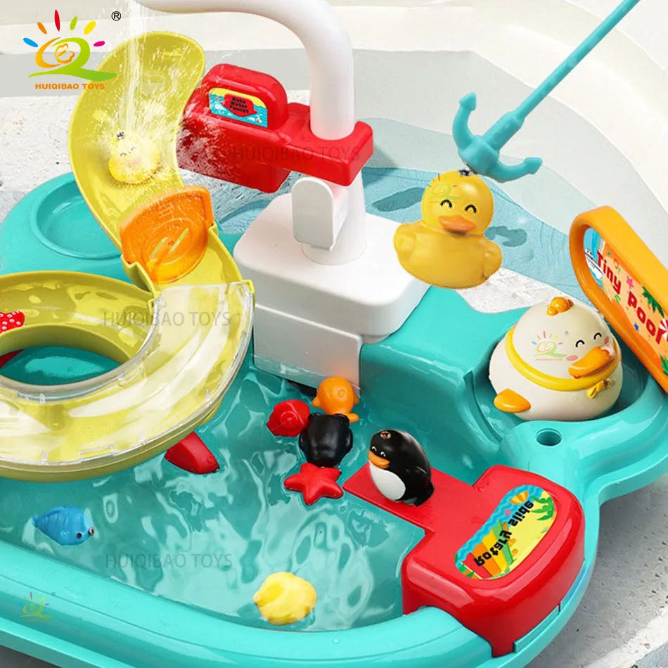 Electric Dishwasher With Running Water Play Set