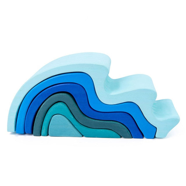 Rainbow Montessori Blocks Wooden Toys - Little Smart Minds Little Smart Minds Model 8 Little Smart Minds