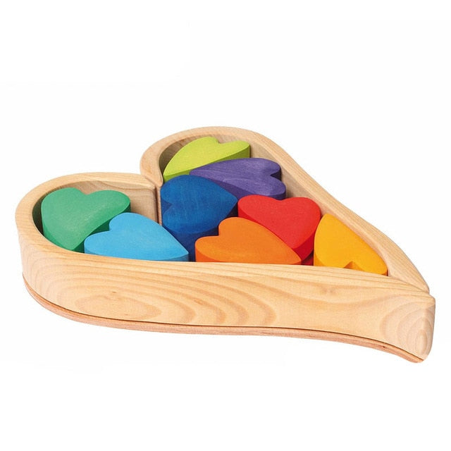 Rainbow Montessori Blocks Wooden Toys - Little Smart Minds Little Smart Minds Model 10 Little Smart Minds