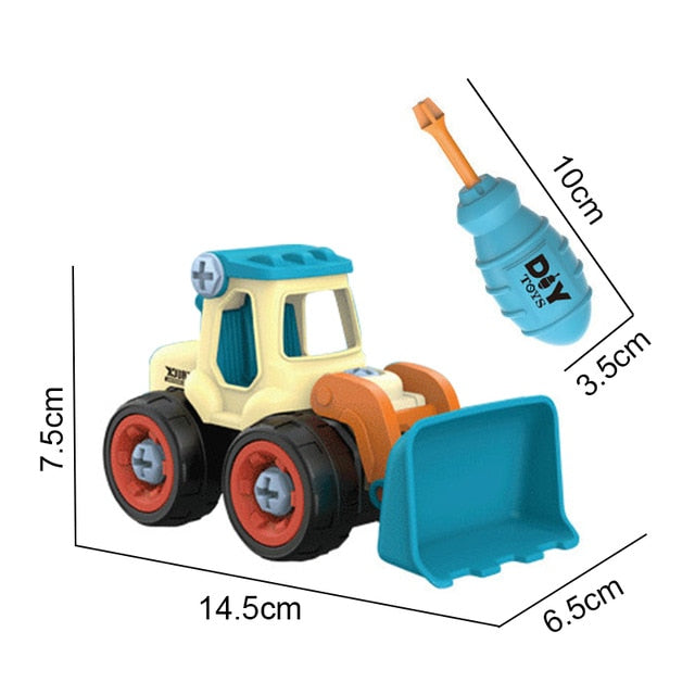 DIY Construction Truck Toy - Little Smart Minds Little Smart Minds Bulldozer Little Smart Minds