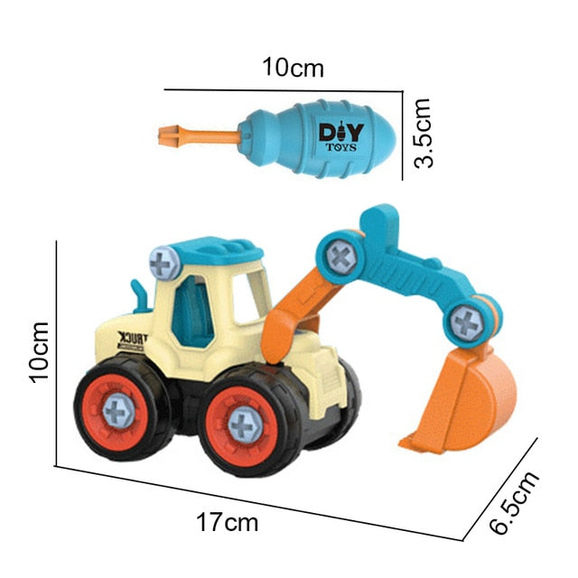 DIY Construction Truck Toy - Little Smart Minds Little Smart Minds Excavator Little Smart Minds