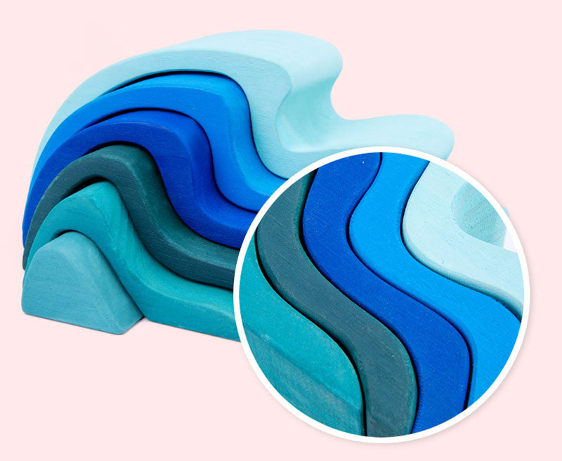 Rainbow Montessori Blocks Wooden Toys - Little Smart Minds Little Smart Minds Little Smart Minds